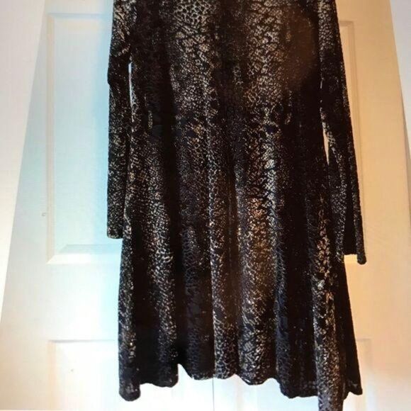 Karen Kane Velvet Burnout Dress XS Brown - Picture 5 of 9